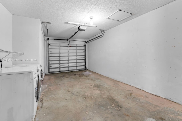 6908 SW 104th Ct, Miami, FL 33173 - garage featuring a garage door opener and washer and dryer