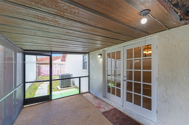 6908 SW 104th Ct, Miami, FL 33173 - unfurnished sunroom featuring french doors