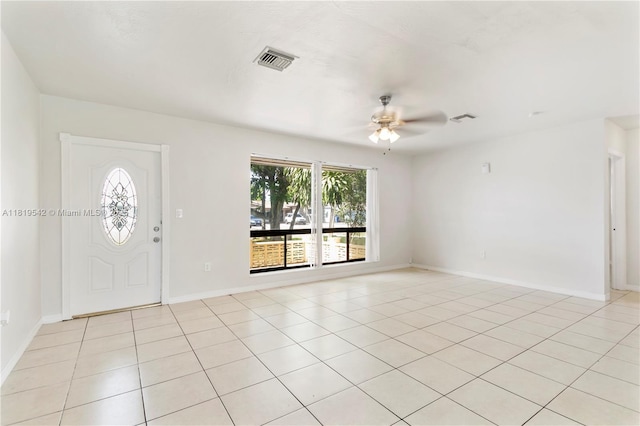 7816 Juniper St, Miramar, FL 33023 - entrance foyer featuring ceiling fan and light tile patterned floors