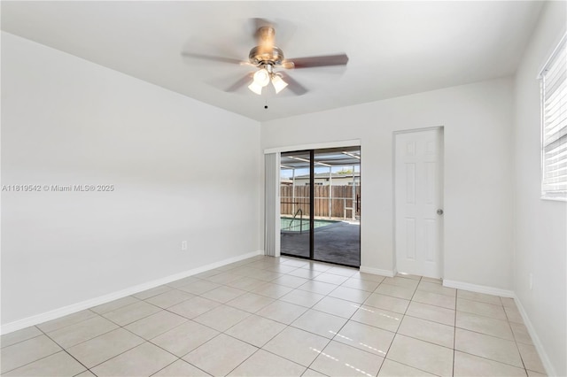 7816 Juniper St, Miramar, FL 33023 - spare room featuring ceiling fan and light tile patterned floors