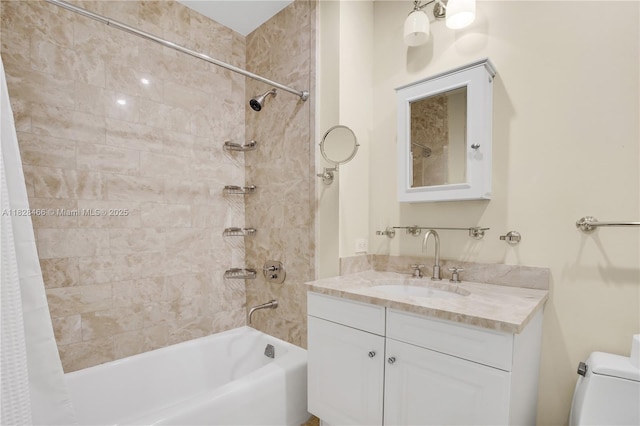 1425 Brickell Ave Unit 44A-B, Miami, FL 33131 - full bath featuring shower / tub combo with curtain and vanity