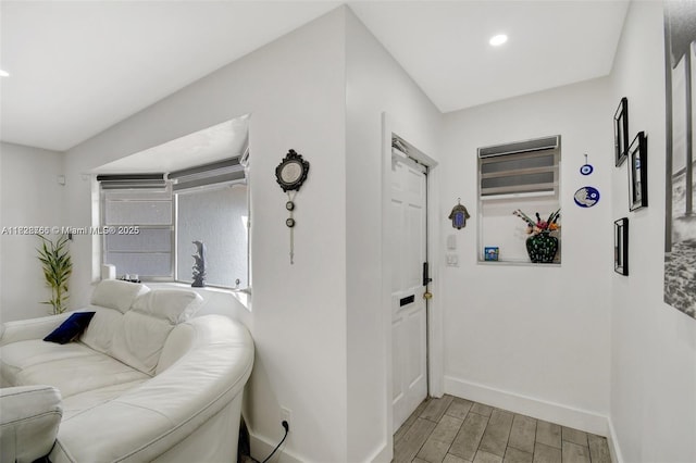1840 N 56th Ave, Hollywood, FL 33021 - foyer entrance with light wood-type flooring and recessed lighting
