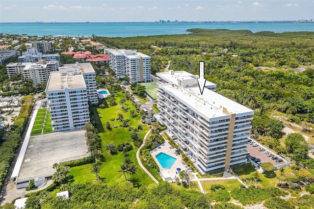 177 Ocean Lane Dr Unit 1203, Key Biscayne, FL 33149 - bird's eye view of a pool and a large body of water