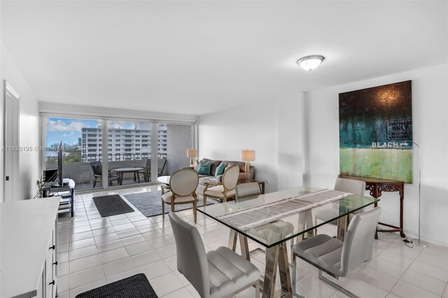 177 Ocean Lane Dr Unit 1203, Key Biscayne, FL 33149 - dining area featuring light tile patterned floors