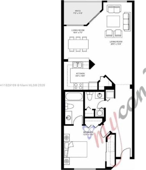 1400 SW 137th Ave Unit 411F, Pembroke Pines, FL 33027 - view of floor plan / room layout