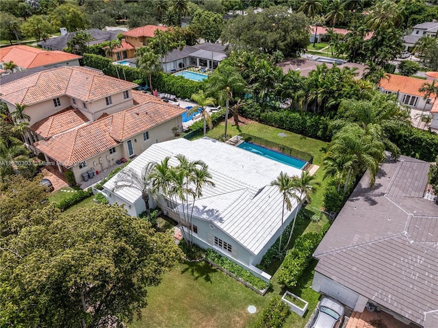 431 Gerona Ave, Coral Gables, FL 33146 - aerial view of residential area with a pool area
