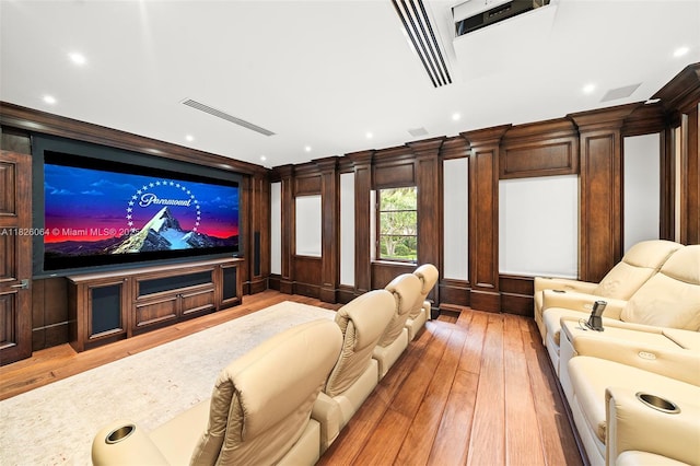 10101 SW 60th Ct, Pinecrest, FL 33156 - home theater with light wood-style floors and recessed lighting