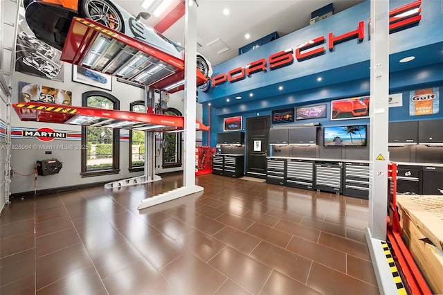 10101 SW 60th Ct, Pinecrest, FL 33156 - miscellaneous room with a towering ceiling and recessed lighting