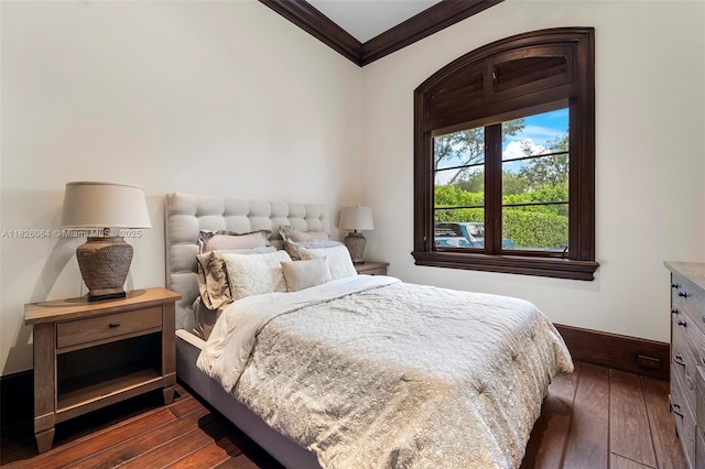 10101 SW 60th Ct, Pinecrest, FL 33156 - bedroom featuring crown molding and dark wood finished floors