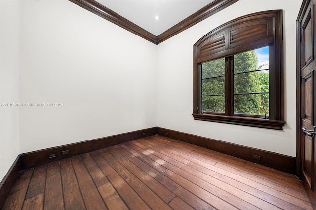 10101 SW 60th Ct, Pinecrest, FL 33156 - unfurnished room featuring hardwood / wood-style floors and crown molding