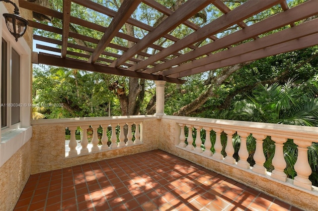 11401 SW 69th Ave, Pinecrest, FL 33156 - wooden terrace with a pergola