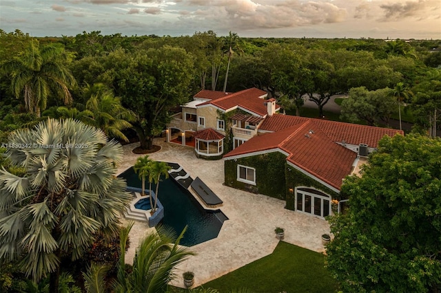 11401 SW 69th Ave, Pinecrest, FL 33156 - aerial view of property and surrounding area featuring a heavily wooded area