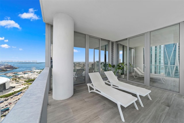 851 NE 1st Ave Unit 3201, Miami, FL 33132 - patio / terrace featuring a water view and view of marina