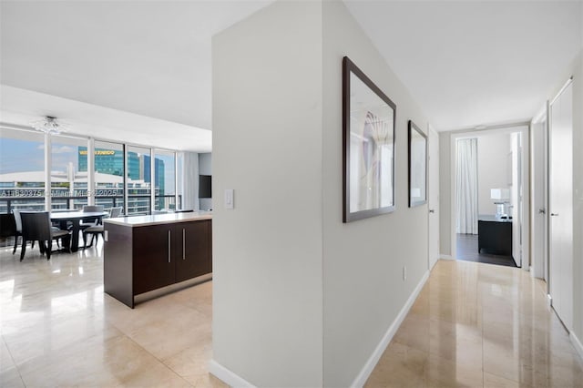 465 Brickell Ave Unit 5302, Miami, FL 33131 - hall featuring light tile patterned floors