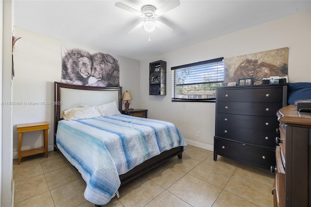 4960 SW 5th St, Margate, FL 33068 - bedroom featuring light tile patterned floors and a ceiling fan