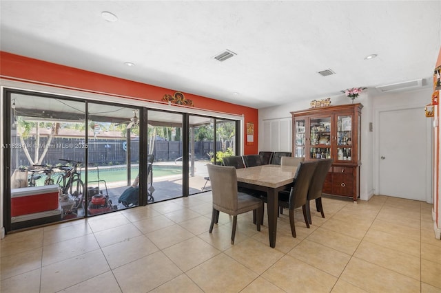 4960 SW 5th St, Margate, FL 33068 - dining room featuring light tile patterned flooring and recessed lighting