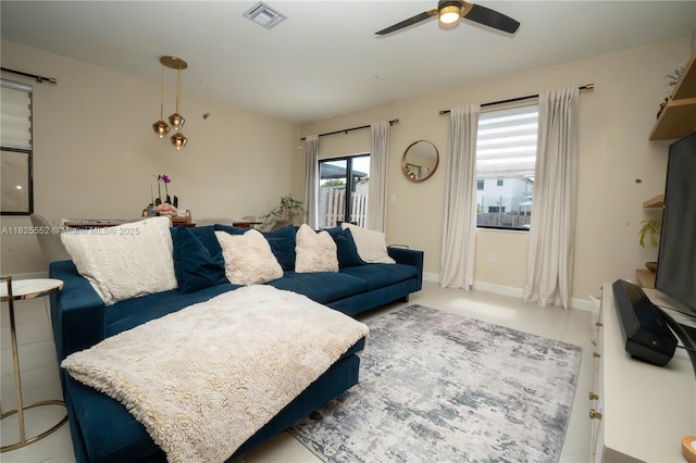 25433 SW 108th Ct, Homestead, FL 33032 - living area with ceiling fan
