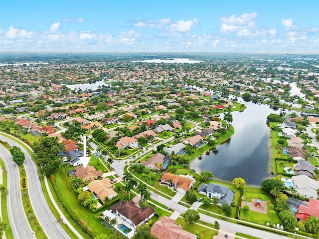 450 NW 195th Ave, Pembroke Pines, FL 33029 - aerial overview of property's location featuring a nearby body of water and nearby suburban area