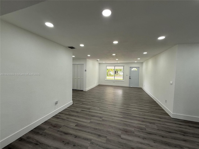 6201 SW 20th Ct, Miramar, FL 33023 - spare room featuring recessed lighting and dark wood-type flooring