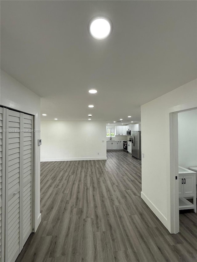 6201 SW 20th Ct, Miramar, FL 33023 - corridor with dark wood finished floors and recessed lighting