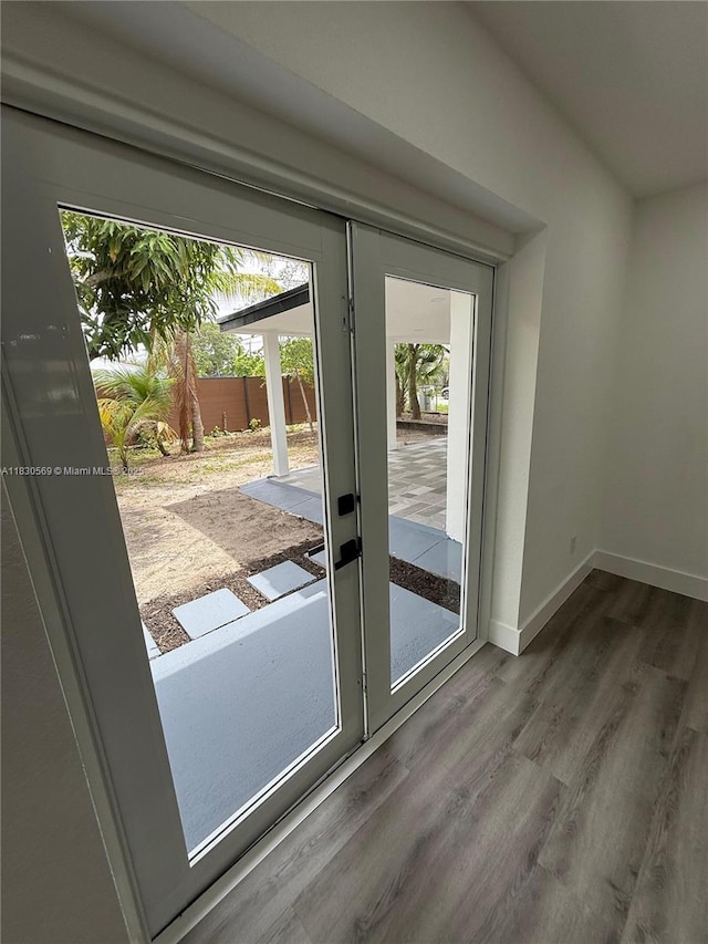 6201 SW 20th Ct, Miramar, FL 33023 - entryway featuring french doors and wood finished floors
