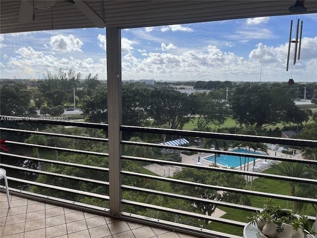 1200 Saint Charles Pl Unit 708, Pembroke Pines, FL 33026 - balcony featuring view of pool area
