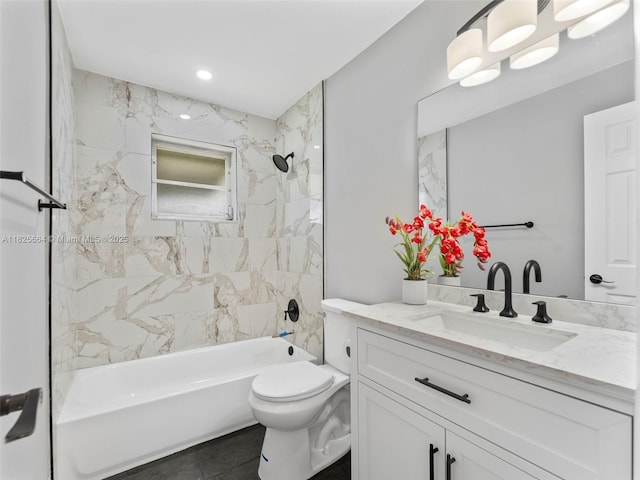 2991 NW 1st Dr, Pompano Beach, FL 33064 - full bathroom with vanity, shower / tub combination, and tile patterned floors