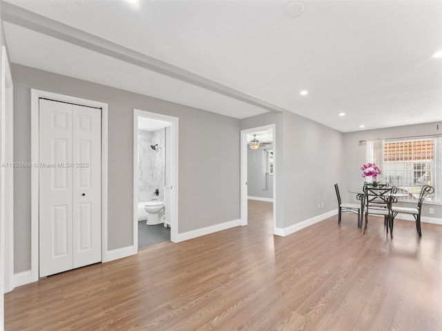 2991 NW 1st Dr, Pompano Beach, FL 33064 - dining area featuring recessed lighting, light wood finished floors, and a ceiling fan