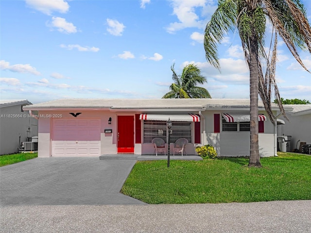 2991 NW 1st Dr, Pompano Beach, FL 33064 - single story home featuring a garage, stucco siding, a front yard, and driveway