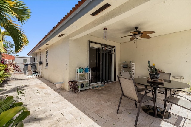 5443 SW 143rd Ct, Miami, FL 33175 - view of patio / terrace with a ceiling fan and outdoor dining area