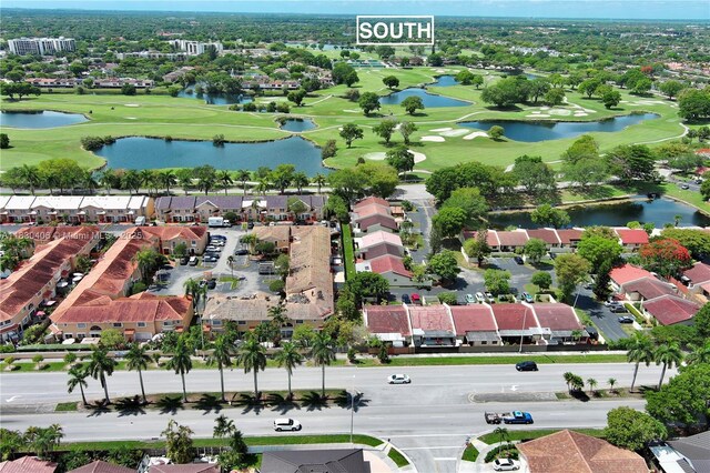 5443 SW 143rd Ct, Miami, FL 33175 - aerial view of residential area featuring a golf course and a nearby body of water