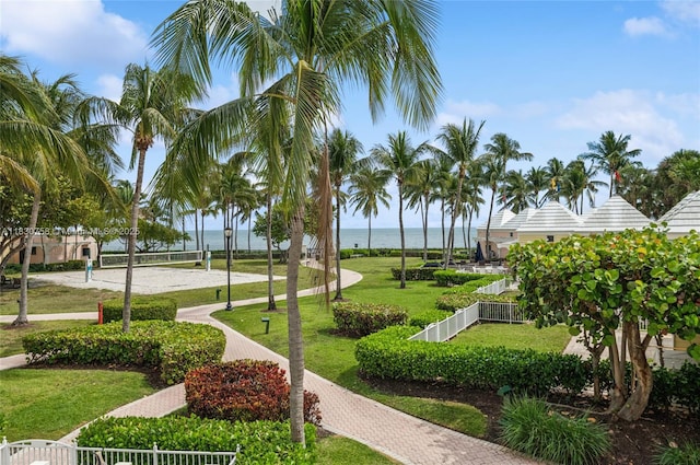 791 Crandon Blvd Unit C.854, Key Biscayne, FL 33149 - view of community featuring volleyball court and a water view