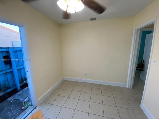 6433 SW 22nd St, Miramar, FL 33023 - unfurnished room with light tile patterned floors and a ceiling fan