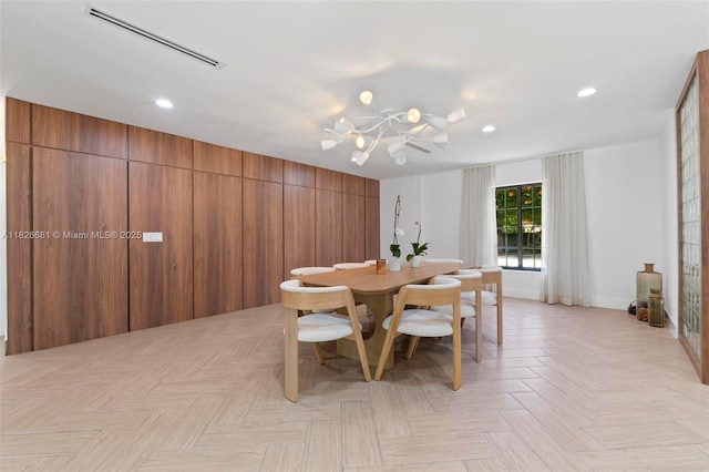 15202 SW 80th Ave, Palmetto Bay, FL 33157 - dining space with recessed lighting and a chandelier