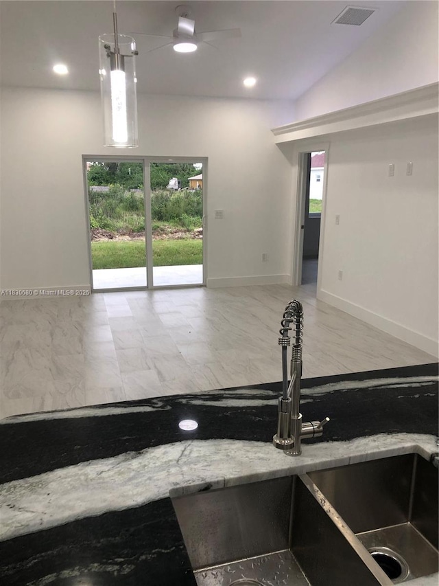 4572/4574 Golfview Blvd, Lehigh Acres, FL 33973 - interior space with a sink and recessed lighting