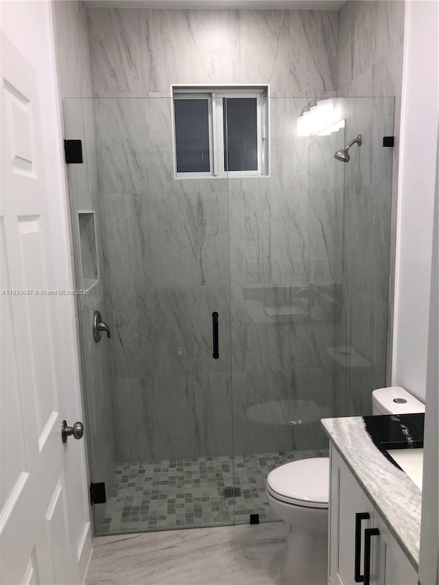 4568/4570 Golfview Blvd, Lehigh Acres, FL 33973 - bathroom with vanity and a marble finish shower