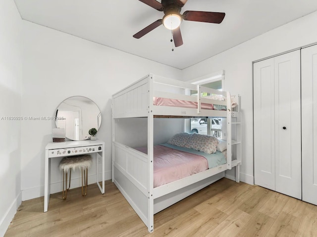 14913 SW 143rd Ct, Miami, FL 33186 - bedroom with wood finished floors and ceiling fan