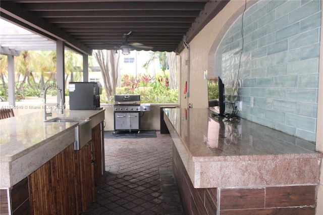 520 SE 5th Ave Unit 1707, Fort Lauderdale, FL 33301 - view of patio with area for grilling and an outdoor bar