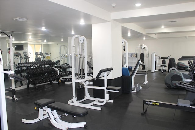 520 SE 5th Ave Unit 1707, Fort Lauderdale, FL 33301 - workout area featuring recessed lighting