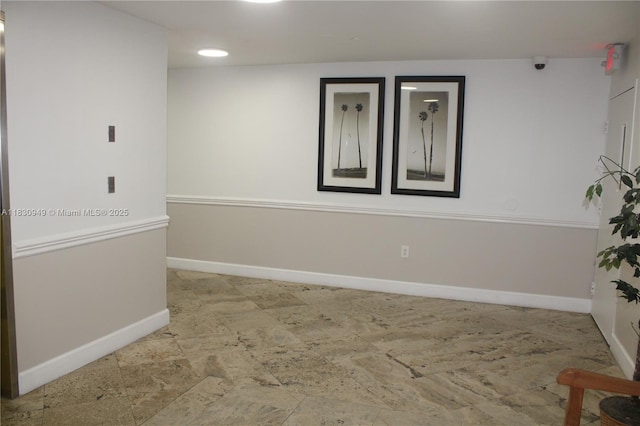 520 SE 5th Ave Unit 1707, Fort Lauderdale, FL 33301 - spare room featuring baseboards and recessed lighting