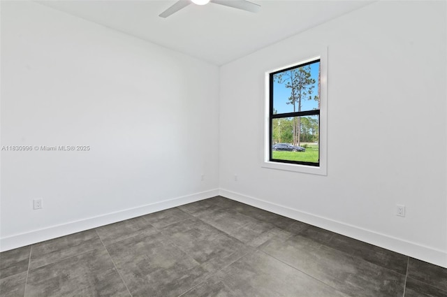 3324 NE 27, Naples, FL 34120 - unfurnished room with a ceiling fan and concrete floors