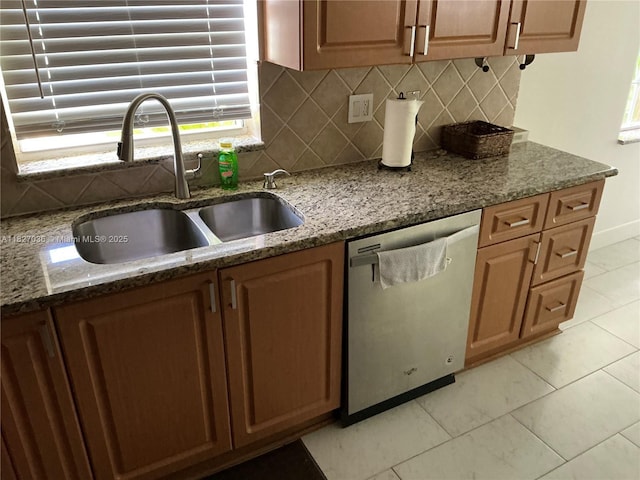 651 SW 176th Ave, Pembroke Pines, FL 33029 - kitchen with dishwasher, stone counters, and tasteful backsplash