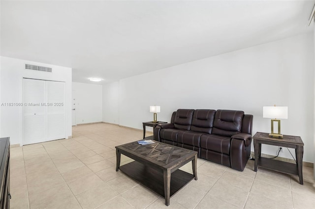 1200 W Ave Unit 1419, Miami Beach, FL 33139 - living area with light tile patterned floors and baseboards