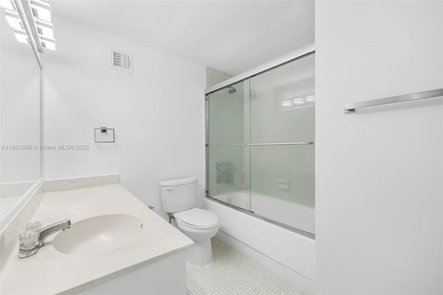 1200 W Ave Unit 1419, Miami Beach, FL 33139 - full bath featuring vanity, shower / bath combination with glass door, and tile patterned flooring