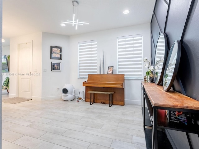 4923 NW 48th Ter, Tamarac, FL 33319 - home office featuring a chandelier and recessed lighting