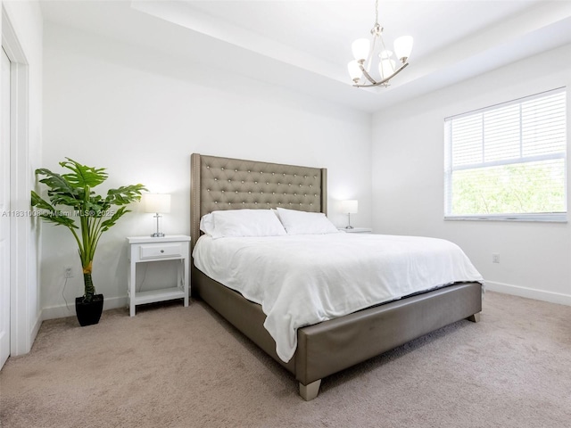 4923 NW 48th Ter, Tamarac, FL 33319 - carpeted bedroom featuring a chandelier and baseboards