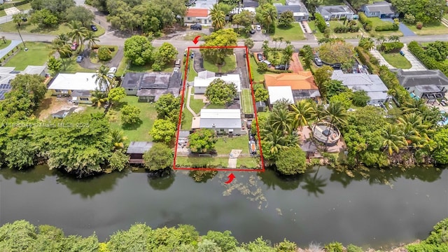 201 S Biscayne River Dr, Miami, FL 33169 - aerial view of residential area with property boundaries highlighted and a nearby body of water
