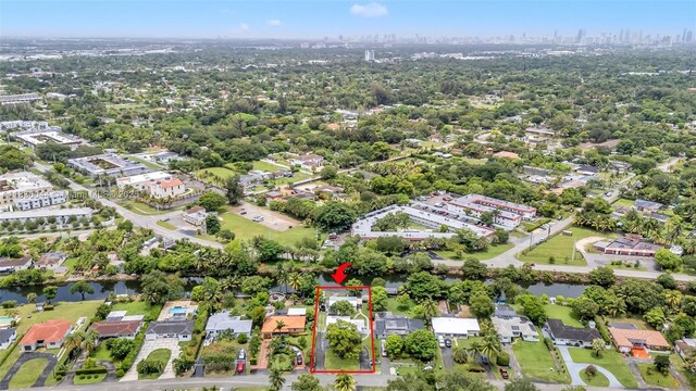 201 S Biscayne River Dr, Miami, FL 33169 - view of urban area featuring property parcel outlined and a large body of water