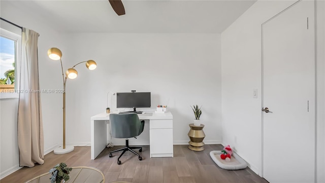 10401 NW 21st St, Pembroke Pines, FL 33026 - office space with wood finished floors and ceiling fan