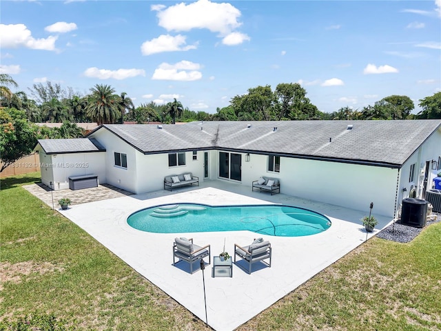 10401 NW 21st St, Pembroke Pines, FL 33026 - swimming pool featuring a patio area and a yard